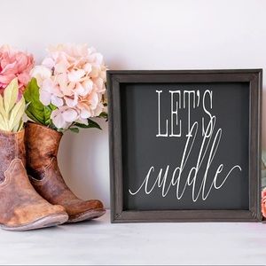 Let’s Cuddle Wall Decor Sign